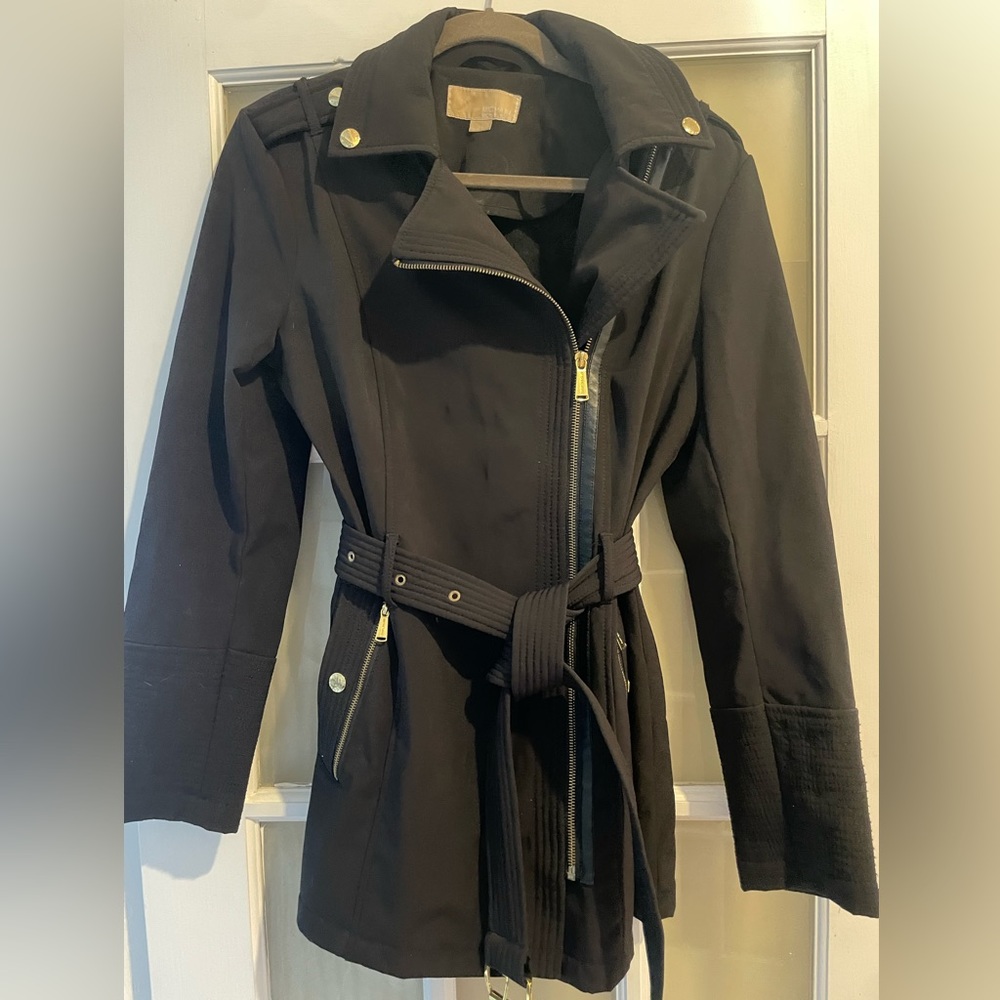 Michael Kors Size Small Black Raincoat